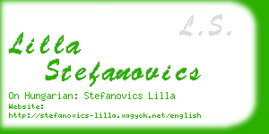 lilla stefanovics business card